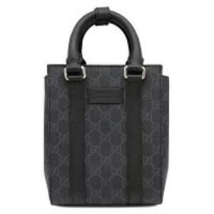 Gucci bag tote Web GG Supreme canvas black shoulder strap Sherry